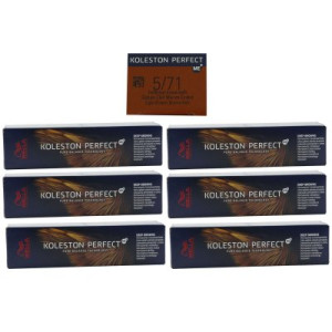 Wella Koleston 6 x 60 ml 5/71 hellbraun braun asch