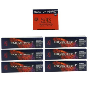 Wella Koleston Vibrant Reds 6 x 60 ml 5/43 hellbraun rot gold