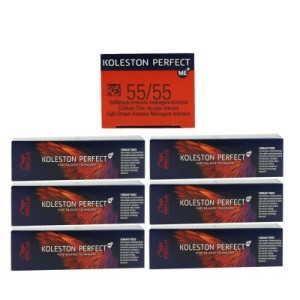 Wella Koleston Vibrant Reds 6 x 60 ml 55/55 hellbraun intensiv mahagoni intensiv