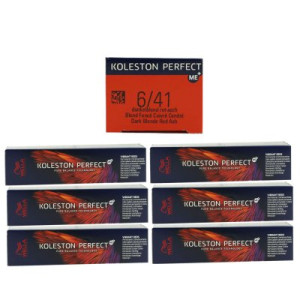 Wella Koleston Vibrant Reds 6 x 60 ml 6/41 dunkelblond rot asch