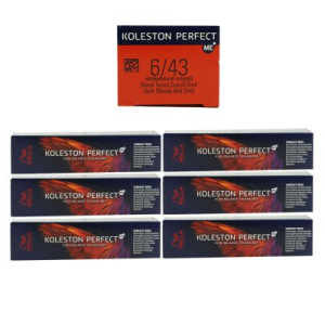 Wella Koleston Vibrant Reds 6 x 60 ml 6/43 dunkelblond rotgold