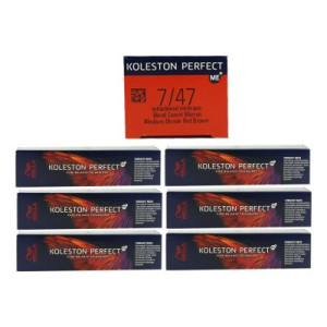 Wella Koleston Vibrant Reds 6 x 60 ml 7/47 mittelblond rot braun