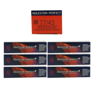Wella Koleston Vibrant Reds 6 x 60 ml 77/43 mittelblond intensiv rot gold