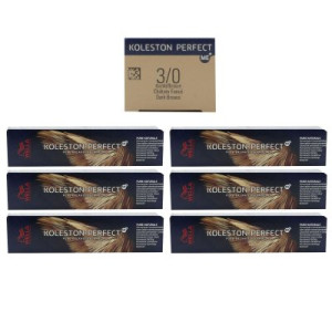 Wella Koleston 6 x 60 ml 3/0 dunkelbraun