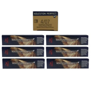 Wella Koleston 6 x 60 ml 4/07 mittelbraun natur braun