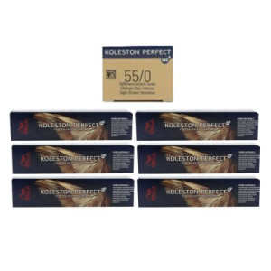 Wella Koleston 6 x 60 ml 55/0 hellbraun intensiv natur