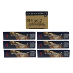 Wella Koleston 6 x 60 ml 55/02 hellbraun intensiv natur matt