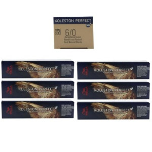 Wella Koleston 6 x 60 ml 6/0 dunkelblond