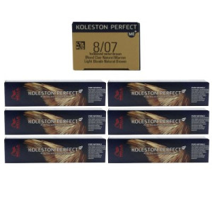 Wella Koleston 6 x 60 ml 8/07 hellblond natur braun