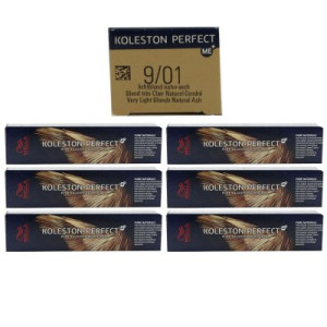 Wella Koleston 6 x 60 ml 9/01 lichtblond natur asch