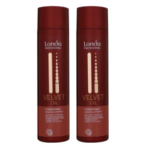 Londa Velvet Oil Conditioner 2 x 250 ml mit Arganöl Spülung Pflege trocknes Haar