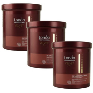 Londa Velvet Oil Treatment 3 x 750 ml tiefenreinigende Maske mit Arganöl