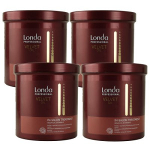 Londa Velvet Oil Treatment 4 x 750 ml tiefenreinigende Maske mit Arganöl