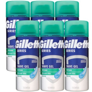Gillette Series linderndes Rasiergel mit Aloe Vera 6 x 75 ml