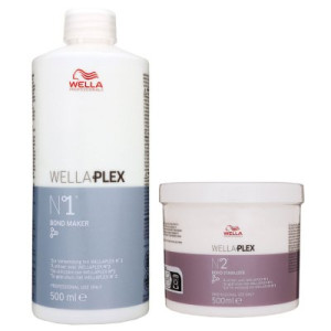 Wella Wellaplex No1 Bond Maker 500 ml & 500 ml No2 Bond Stabilizer Mask