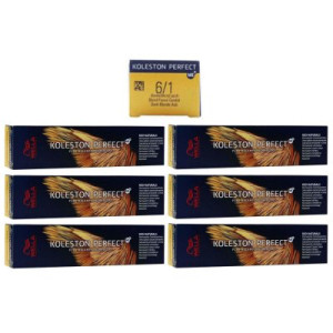Wella Koleston Perfect ME Rich Naturals 6 x 60 ml 6/1 dunkelblond asch
