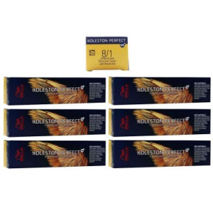 Wella Koleston Perfect ME Rich Naturals 6 x 60 ml 8/1 hellblond asch