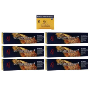 Wella Koleston Perfect ME Rich Naturals 6 x 60 ml 9/1 lichtblond asch
