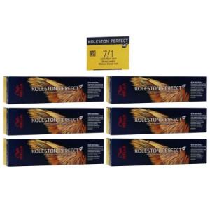 Wella Koleston Perfect ME Rich Naturals 6 x 60 ml 7/1 mittelblond asch