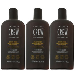 American Crew Daily Moisturizing 3 x 450 ml Shampoo feuchtigkeitspflege for Men