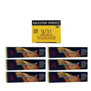 Wella Koleston Perfect ME Rich Naturals 6 x 60 ml 9/31 lichtblond gold asch