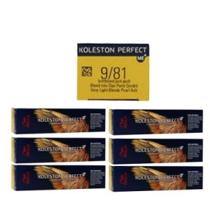 Wella Koleston Perfect ME Rich Naturals 6 x 60 ml 9/81 lichtblond pearl asch