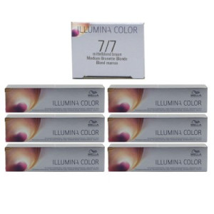 Wella Illumina 6 x 60 ml 7/7 mittelblond braun