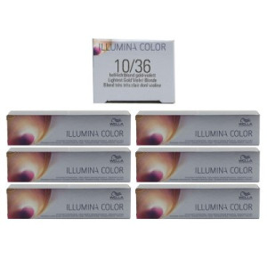 Wella Illumina 6 x 60 ml 10/36 hell lichtblond gold violett