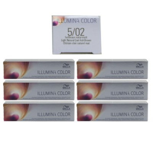 Wella Illumina 6 x 60 ml 5/02 hellbraun natur matt
