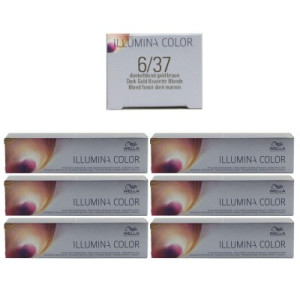 Wella Illumina 6 x 60 ml 6/37 dunkelblond gold braun