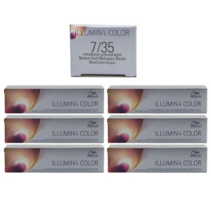 Wella Illumina 6 x 60 ml 7/35 mittelblond gold mahagoni