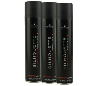 Schwarzkopf Silhouette Super Hold 3 x 300 ml Haarspray Haarlack starke Festigung