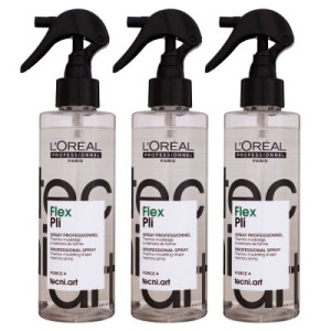 Loreal Tecni. ART Flex Pli 3 x 190 ml Hitzeschutzspray Thermospray