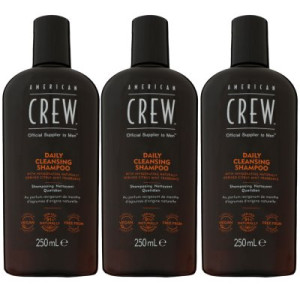 American Crew Daily Cleansing Shampoo 3 x 250 ml Reinigungsshampoo