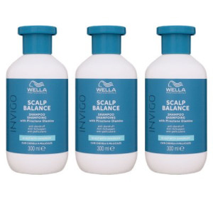 Wella Invigo Scalp Balance Anti Dandruff 3 x 300 ml Shampoo Anti Schuppen Shampoo
