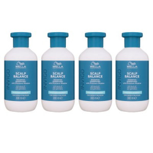 Wella Invigo Scalp Balance Anti Dandruff 4 x 300 ml Shampoo Anti Schuppen Shampoo