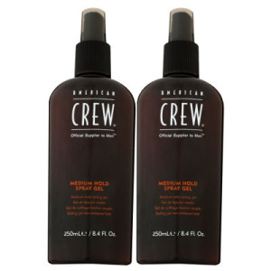American Crew Medium Hold Spray Gel 2 x 250 ml Gel Spray mittlerer Halt Styling Gel