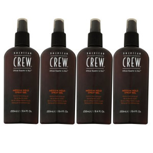 American Crew Medium Hold Spray Gel 4 x 250 ml Gel Spray mittlerer Halt Styling Gel