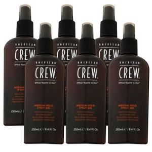 American Crew Medium Hold Spray Gel 6 x 250 ml Gel Spray mittlerer Halt Styling Gel
