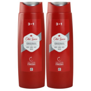 Old Spice Original 2 x 250 ml 3 in 1 Duschgel Shampoo Körper Haare Gesicht