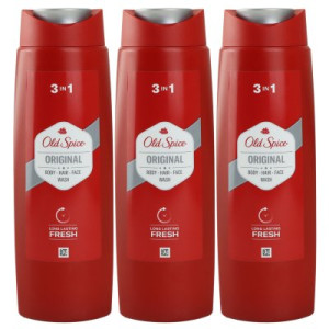 Old Spice Original 3 x 250 ml 3 in 1 Duschgel Shampoo Körper Haare Gesicht