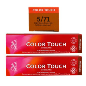 Wella Color Touch Deep Browns 2 x 60 ml 5/71 hellbraun braun asch