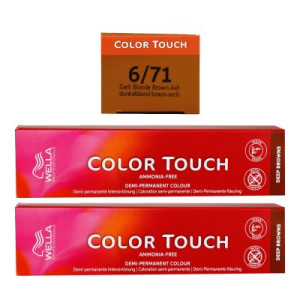 Wella Color Touch Deep Browns 2 x 60 ml 6/71 dunkelblond braun asch
