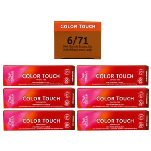 Wella Color Touch Deep Browns 6 x 60 ml 6/71 dunkelblond braun asch