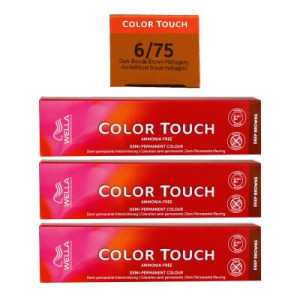 Wella Color Touch Deep Browns 3 x 60 ml 6/75 dunkelblond braun mahagoni