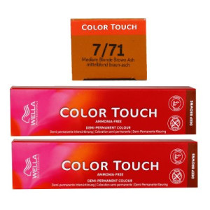 Wella Color Touch Deep Browns 2 x 60 ml 7/71 mittelblond braun asch
