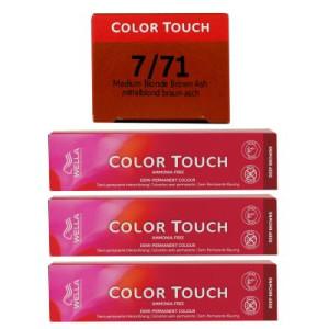Wella Color Touch Deep Browns 3 x 60 ml 7/71 mittelblond braun asch