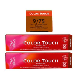 Wella Color Touch Deep Browns 2 x 60 ml 9/75 lichtblond braun mahagoni