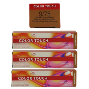 Wella Color Touch Deep Browns 3 x 60 ml 9/75 lichtblond braun mahagoni
