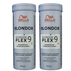 Wella Blondor BlondorPlex 2 x 400 g Blondierpulver Powder Lightener Anti Gelbstich